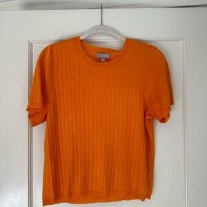 J.Crew Orange Silk Blend Top